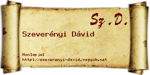 Szeverényi Dávid névjegykártya